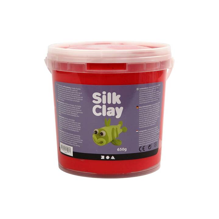 CREATIV COMPANY Pasta per modellare Silk Clay (650 g, Rosso)
