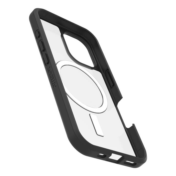 OTTERBOX Backcover MagSafe React Series (iPhone 16, Transparent, Schwarz)