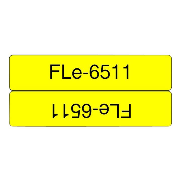 BROTHER FLE-6511 Schriftband (Schwarz / Gelb, 21 mm)