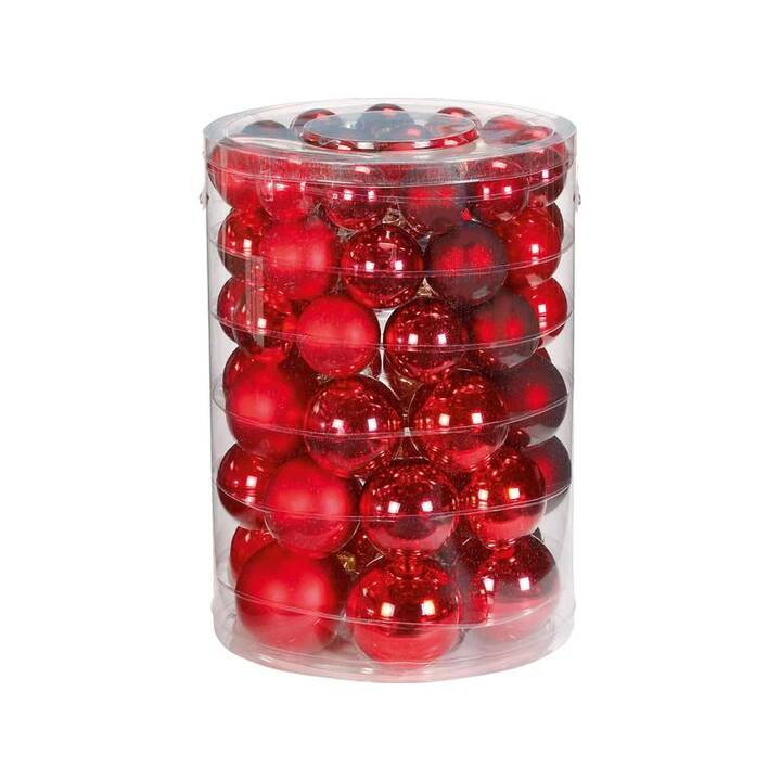 INGES CHRISTMAS DECOR Boules de Noël (60 pièce, Rouge)