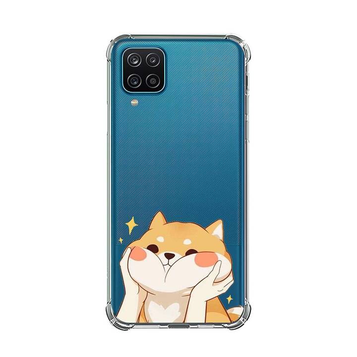 EG Backcover (Galaxy A12, Chiens, Transparent)