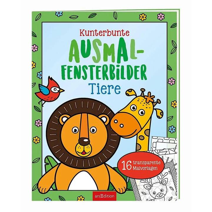 Kunterbunte Ausmal-Fensterbilder - Tiere