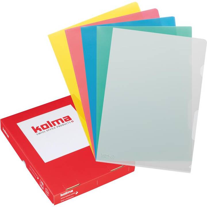 KOLMA RACER Cartellina trasparente Visa (Colori assortiti, A4, 10 pezzo)