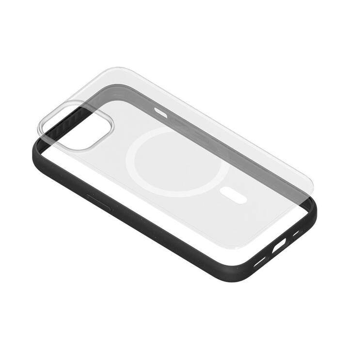 WOODCESSORIES Backcover MagSafe (iPhone 14, Transparent, Noir)