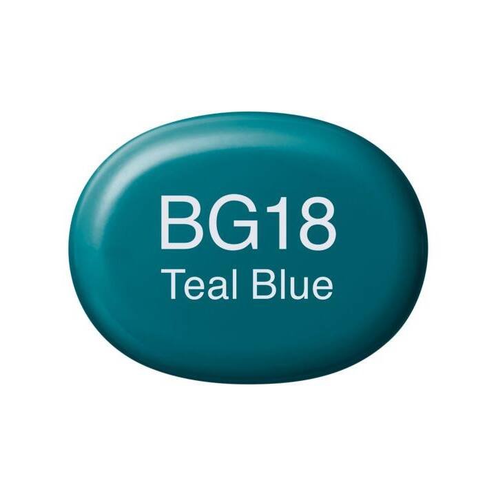 COPIC Marqueur de graphique Sketch BG18 Teal Blue (Bleu, 1 pièce)