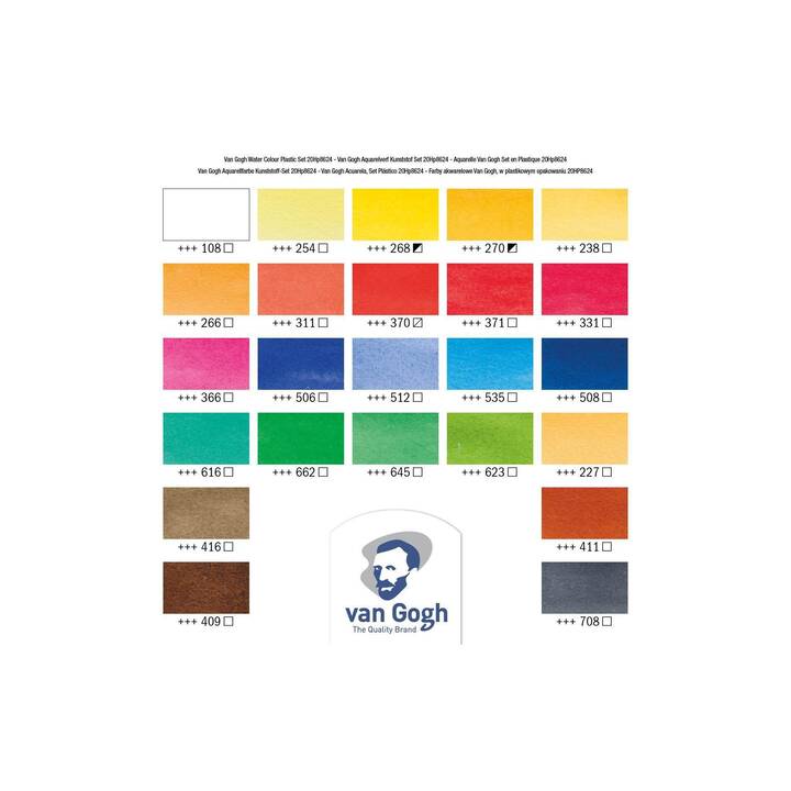 VAN GOGH Aquarellfarbe Set (24 Stück, Mehrfarbig)