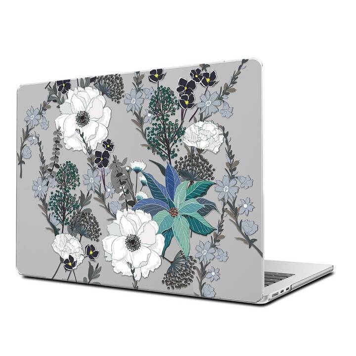 EG Hardcase (Macbook Air 15" M2 2023, Blumen, Weiss)