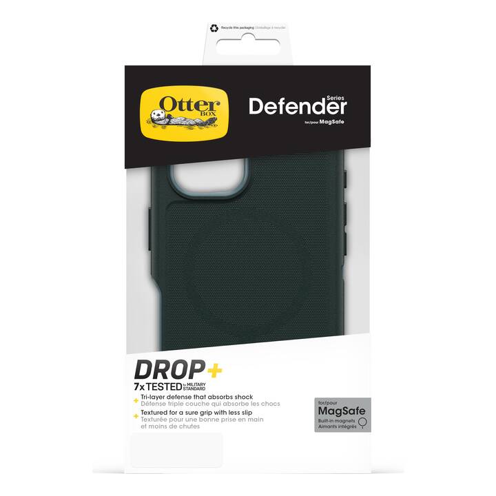 OTTERBOX Backcover MagSafe Defender Series (iPhone 16, Bicolore, Nero, Verde)