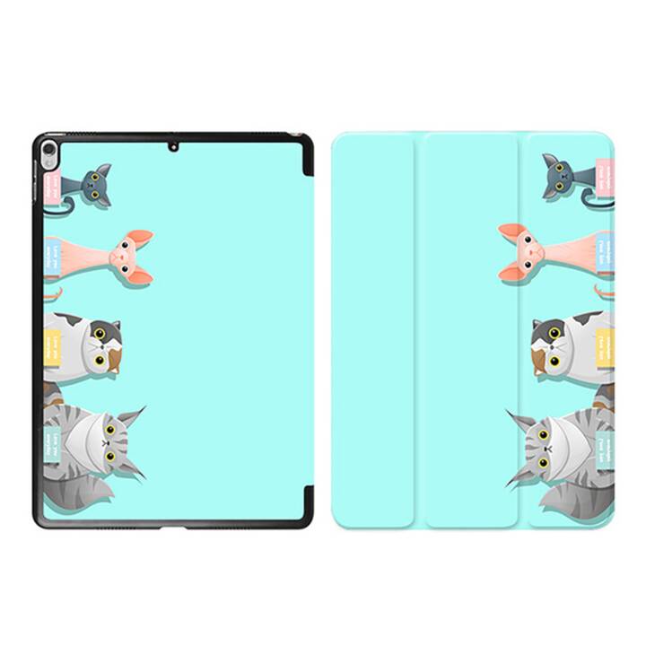 EG iPad Hülle für Apple iPad Pro 10.5 "- Tiffany Blue Cartoon Katzen