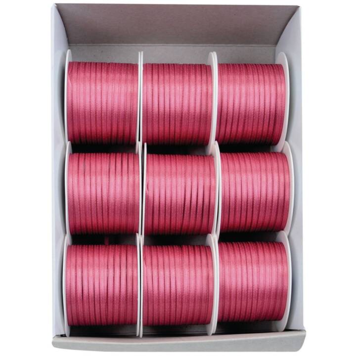 GOLDINA Ruban textile (Rouge rose, 10 m)