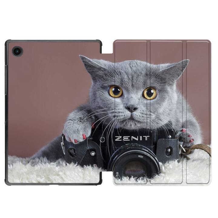 EG coque pour Samsung Galaxy Tab A8 10.5" (2021) - chat - gris