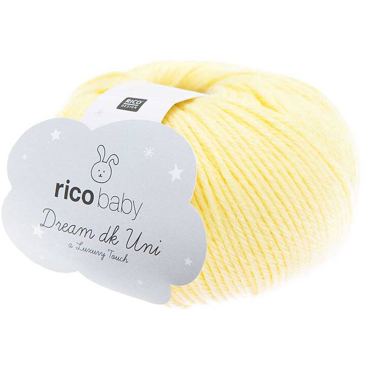 RICO DESIGN Lana Baby Dream (50 g, Vaniglia, Giallo, Beige)