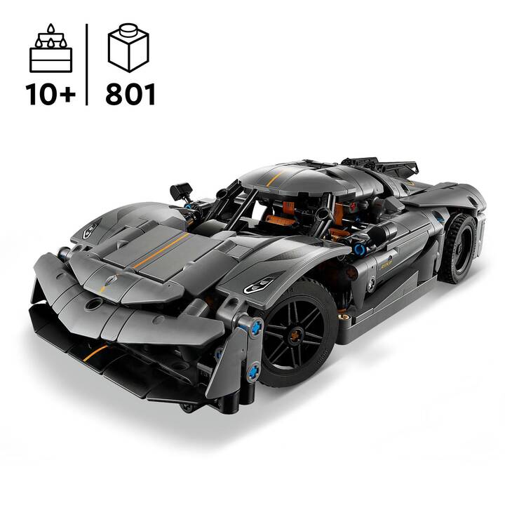 LEGO Technic Koenigsegg Jesko Absolut Supersportwagen in Grau (42173)