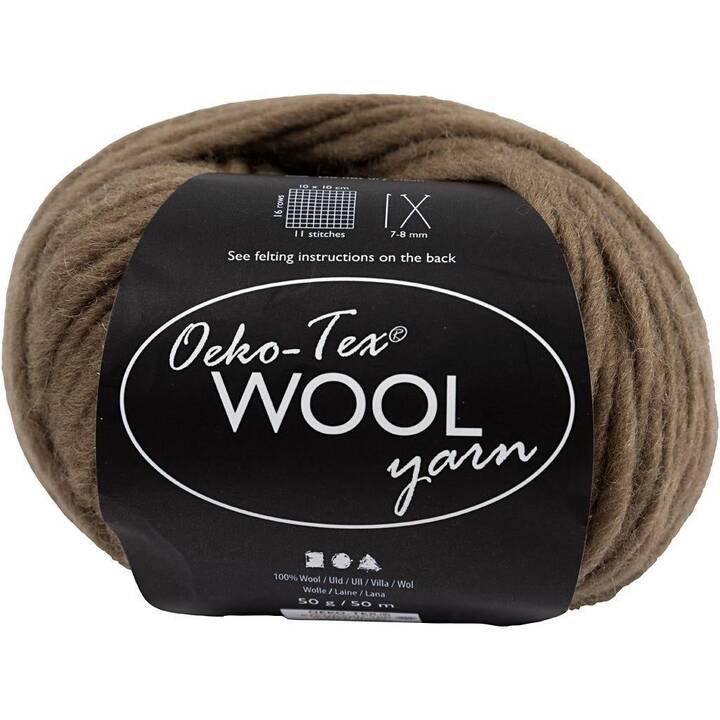 CREATIV COMPANY Wolle (50 g, Braun, Hellbraun)