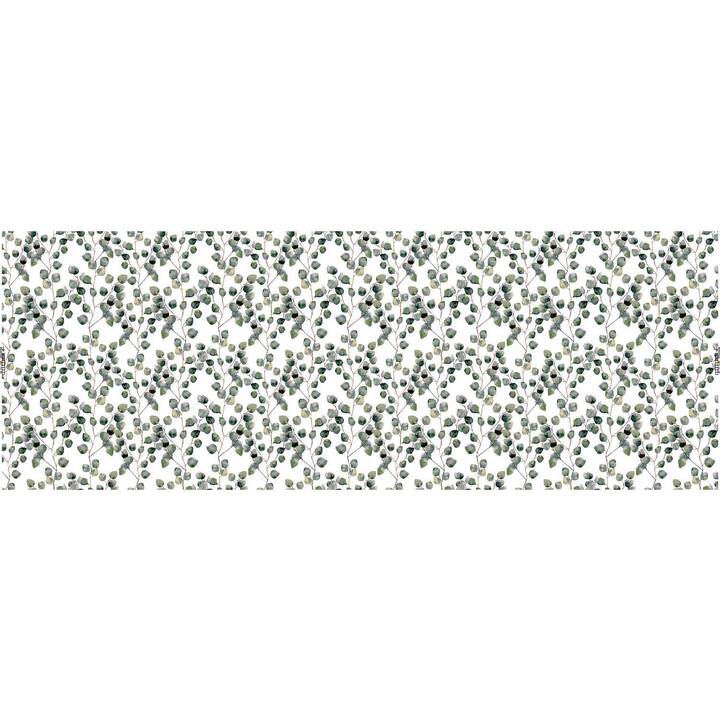 D-C-TABLE Nappe Melinda (140 cm x 1.8 m, Rectangulaire, Vert, Blanc)