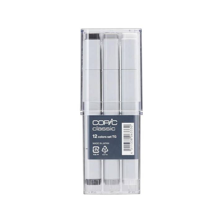 COPIC Marcatori di grafico Classic (Grigio, 12 pezzo) - Interdiscount