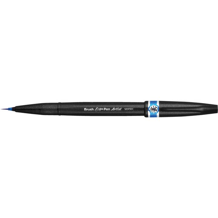PENTEL Brush Sign Pen Artist Fineliner (Blau, 1 Stück)