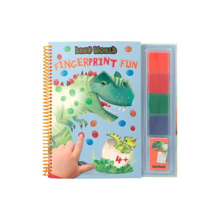 DEPESCHE Colore a dita Dino World Set (4 pezzo, Multicolore)