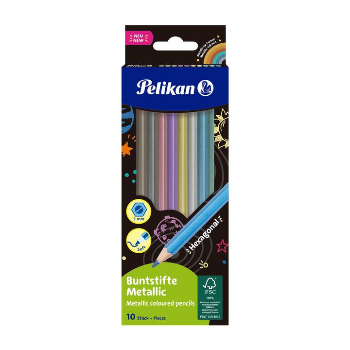 PELIKAN Crayons de couleur (Multicolore, 10 pièce)