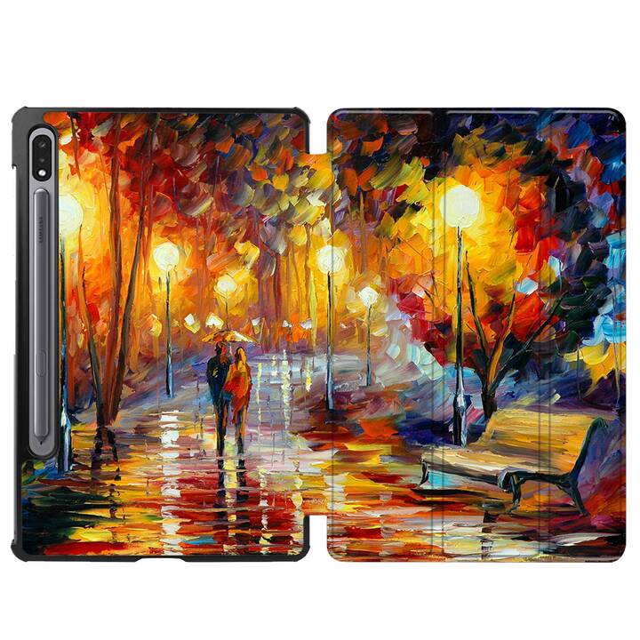 EG Flip cover pour Samsung Galaxy Tab S7 FE 12.4" (2021) - peinture paysage orange