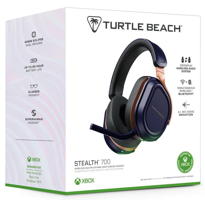 TURTLE BEACH Cuffia da gioco Stealth 700 Gen 3 Cobalt (On-Ear, Cavo)