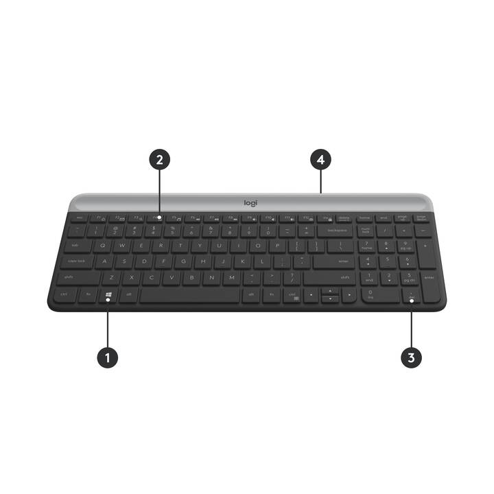 LOGITECH MK470 (USB, Svizzera, Senza fili)