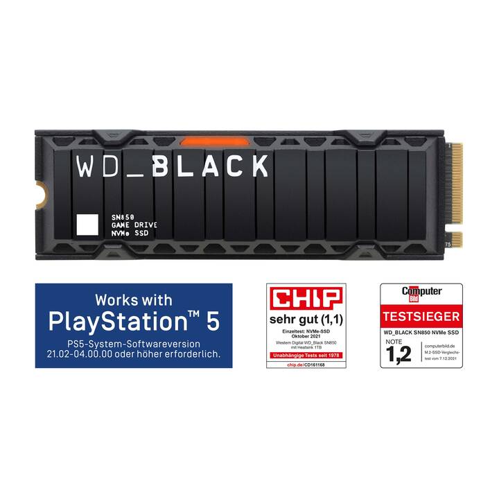 WD_BLACK Digital SN850 (PCI Express, 1000 GB, Noir)