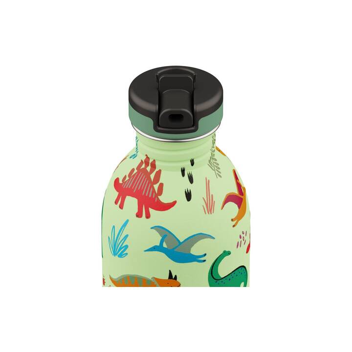 24BOTTLES Bottiglia per bambini Urban Jurassic Friends (0.5 l, Verde, Multicolore)
