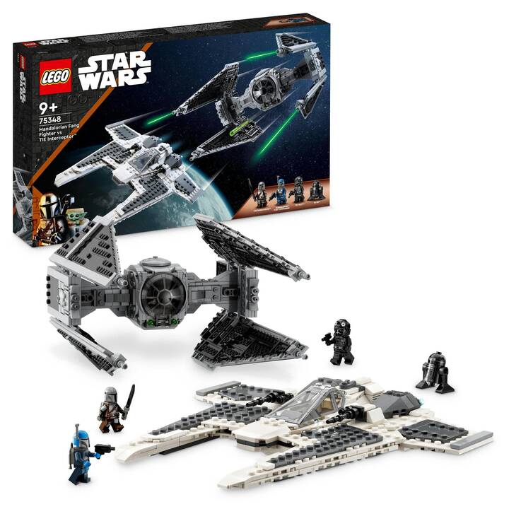 LEGO Star Wars Le chasseur Fang Mandalorien contre le TIE Interceptor (75348)