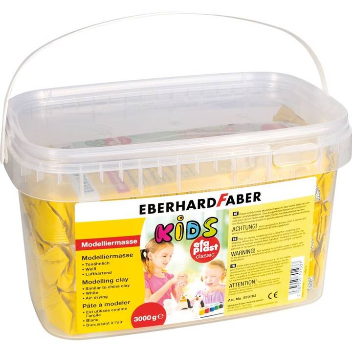 EBERHARDFABER Pasta per modellare EFA Plast Kids (3000 g, Bianco)