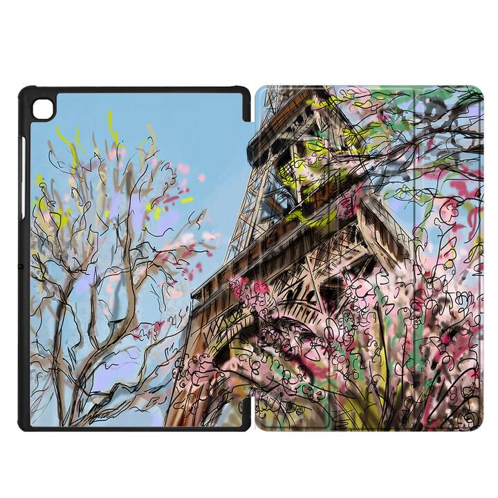 EG coque pour Samsung Galaxy Tab A7 Lite 8.7" (2021) - bleu - peinture paris