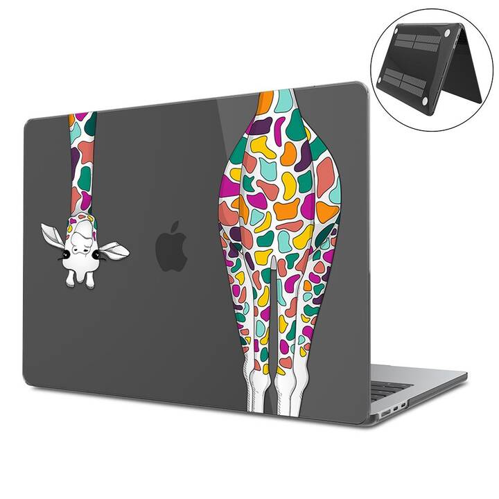 EG Coque rigide (MacBook Air 13" M2 2022, Giraf, Transparent, Noir)