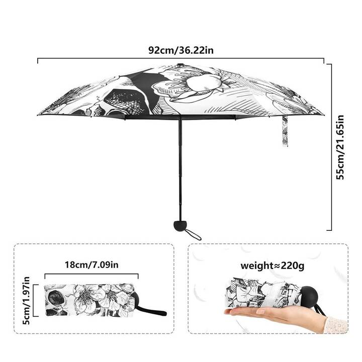 EG Parapluie de poche Crâne (92 cm)