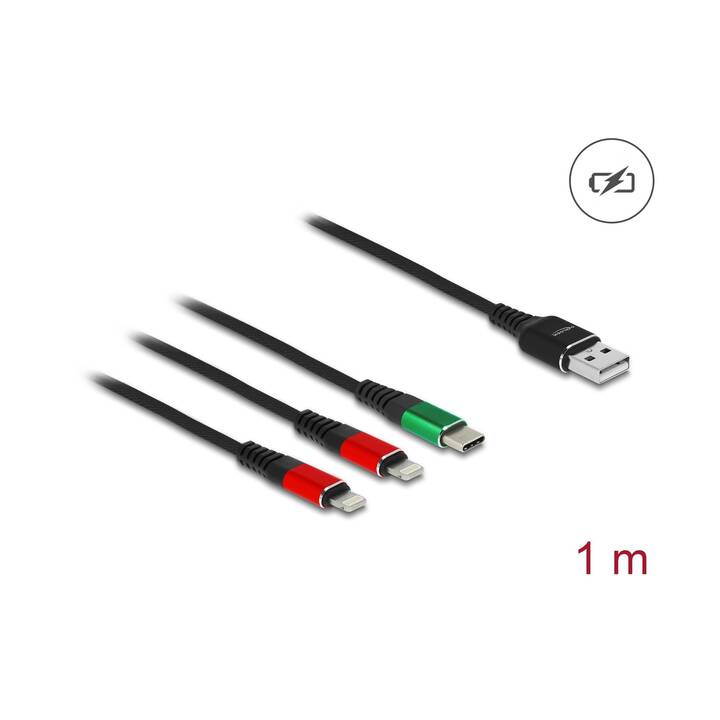 DELOCK Câble USB (USB 2.0 de type A, USB 2.0 de type C, 1 m)