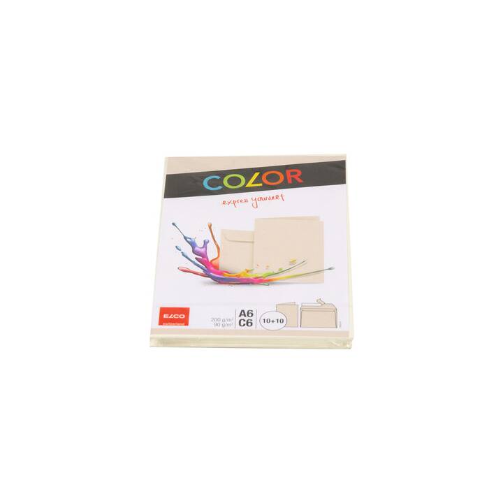Cartes doubles et enveloppes, multicolore, A6/C6, 50 pièces