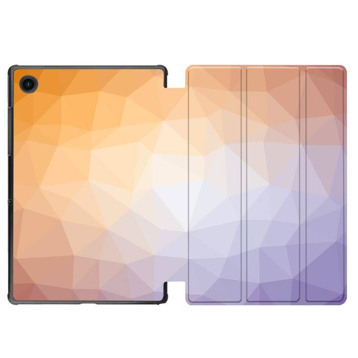 EG coque pour Samsung Galaxy Tab A8 10.5" (2021) - motif géométrique - orange