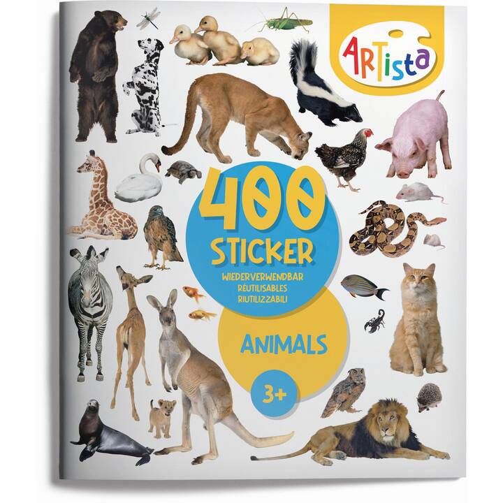 CARLETTO Stickerbuch (Bär, Löwe, Hund, Zebra, Känguru)