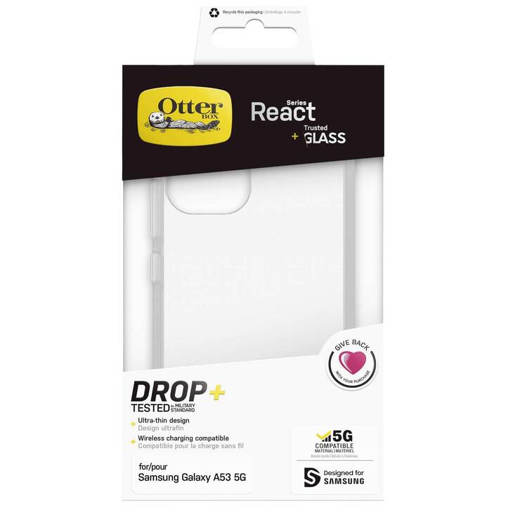 OTTERBOX Backcover React (A53, Unicolore, Transparent)