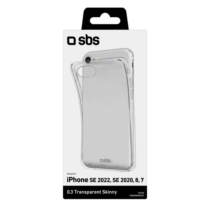 SBS Softcase Skinny (iPhone SE 2020, iPhone 8, iPhone 7, iPhone SE 2022, Transparente)