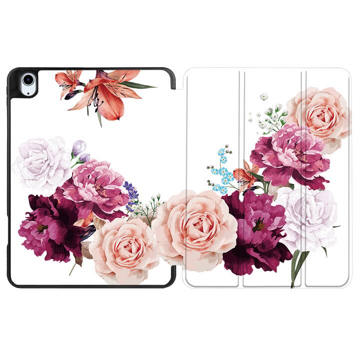 EG coque pour iPad Air 10.9" (2022) 5e génération - rose - fleurs