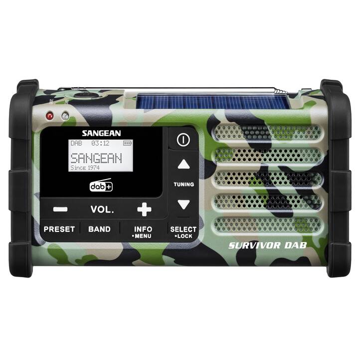 SANGEAN ELECTRONICS MMR-88 Digitalradio (Gelb, Camouflage, Mehrfarbig)