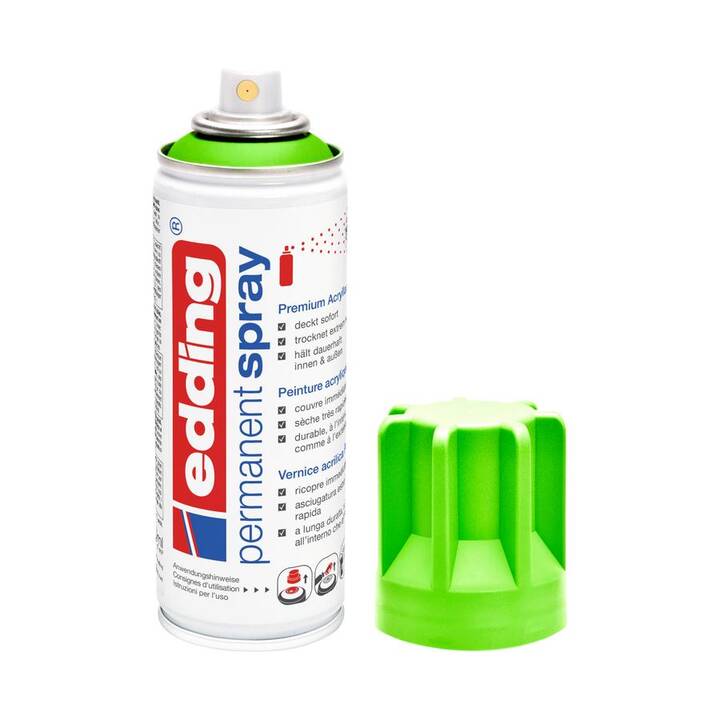 EDDING Spray de couleur 5200 (200 ml, Vert électrique, Vert, Blanc)