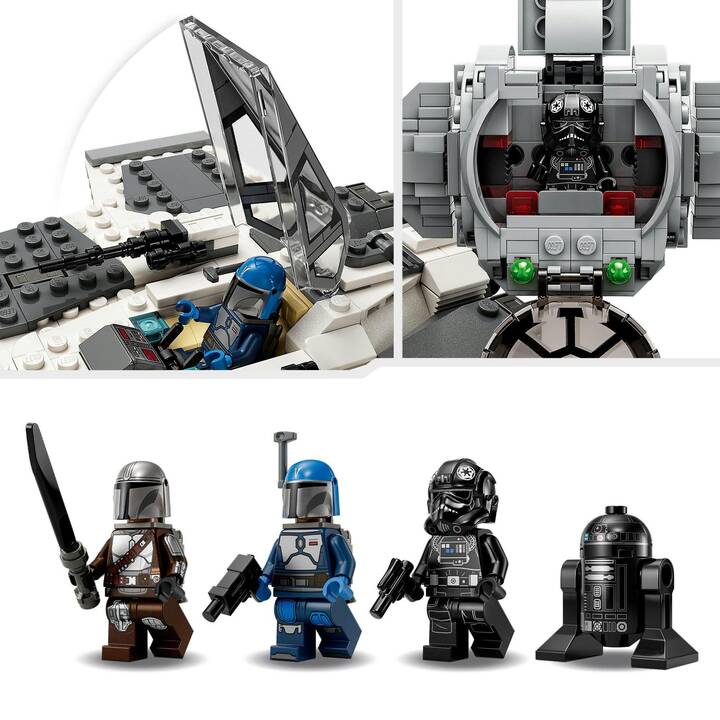 LEGO Star Wars Le chasseur Fang Mandalorien contre le TIE Interceptor (75348)