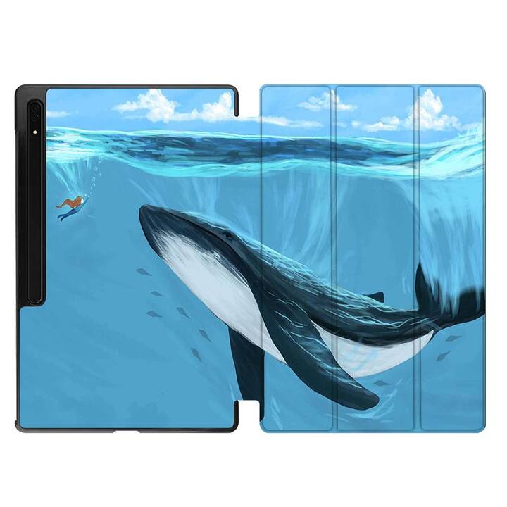 EG Housse (11", Galaxy Tab S9, Baleine, Bleu)