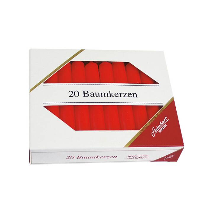 STEINHART Baumkerze (20 Stück, Weihnachten, Rot)