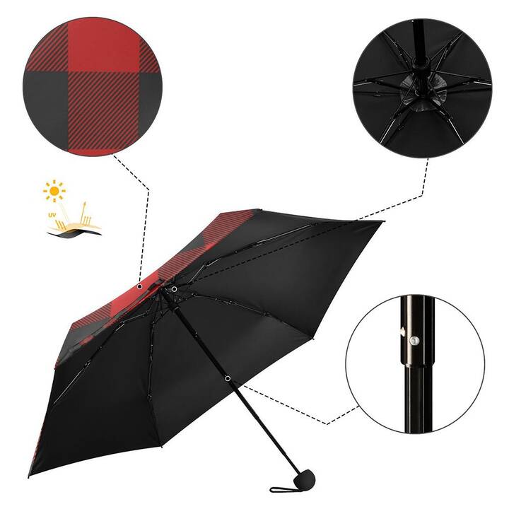 EG Parapluie de poche Plaid Façonné (92 cm)