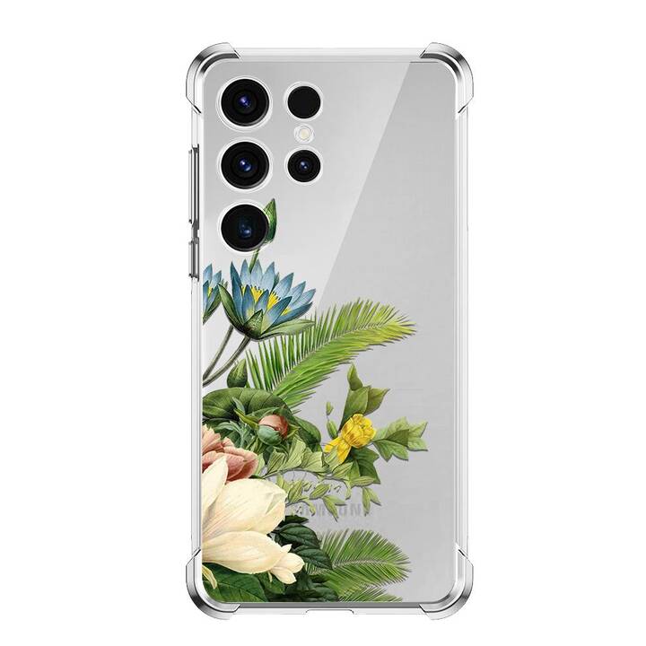 EG Backcover (Galaxy S23 Ultra, Fleurs, Transparent)