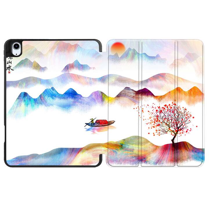 EG coque pour iPad Air 10.9" (2022) 5e génération - multicolore - peinture de paysage