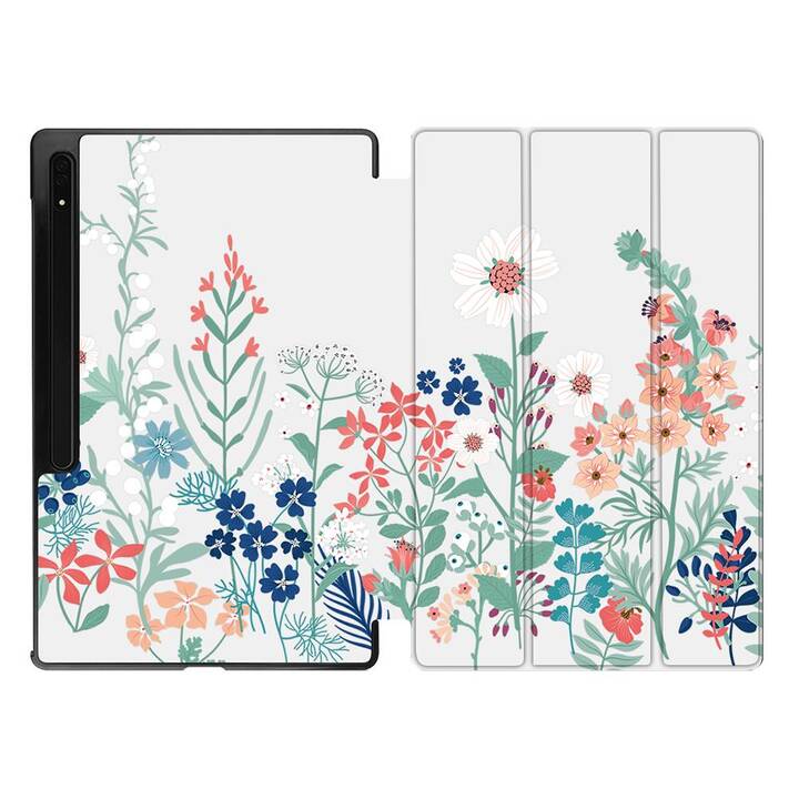 EG Housse (11", Galaxy Tab S9, Fleurs, Multicolore)