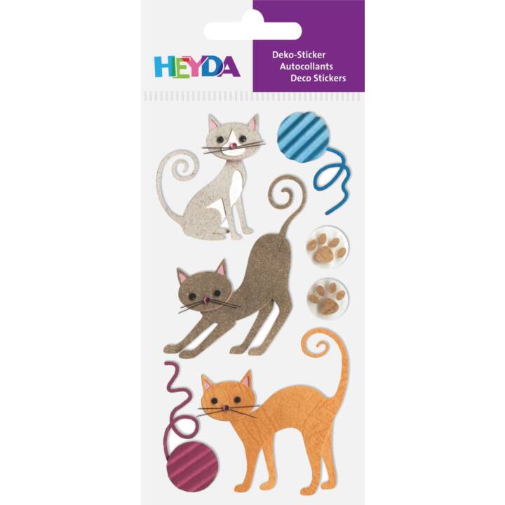 HEYDA Sticker Mix (Katze, 7 Stück)